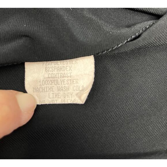 Vintage Biyaycda Career Woman's Black Blouse with sheer bow size M Pre-Owned - Picture 8 of 9